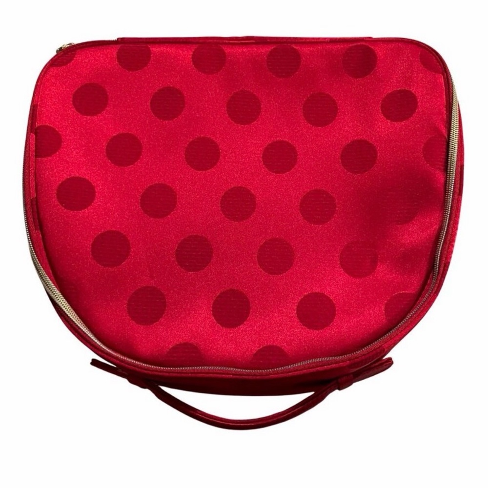 Estee Lauder Red Polka Dot Cosmetic Bag
